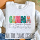 She is Clothed - patterned faux embroidery tee/sweatshirt