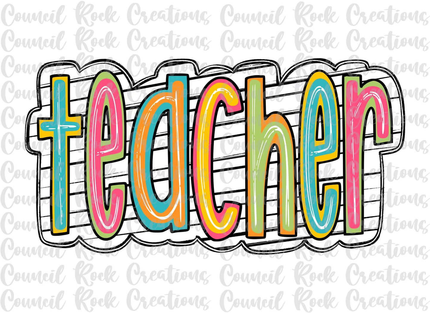 Colorful Scribble Striped Mascots tee/sweatshirt