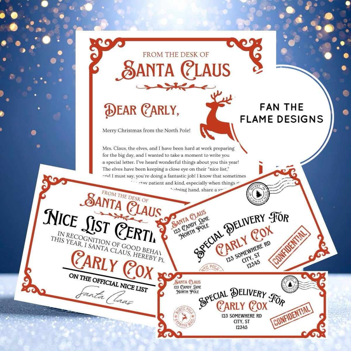 🎅CUSTOM SANTA LETTER + NICE LIST CERTIFICATE🎄