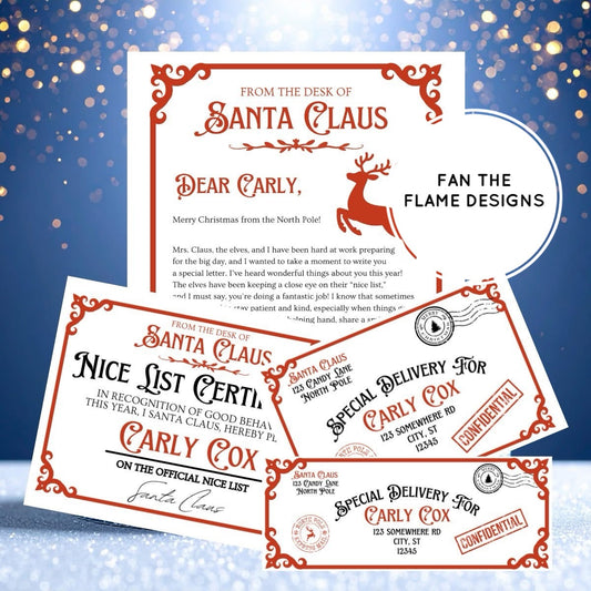 🎅CUSTOM SANTA LETTER + NICE LIST CERTIFICATE🎄