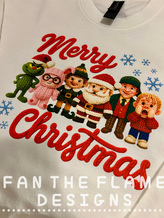 Merry Christmas Characters Tee/Sweatshirt