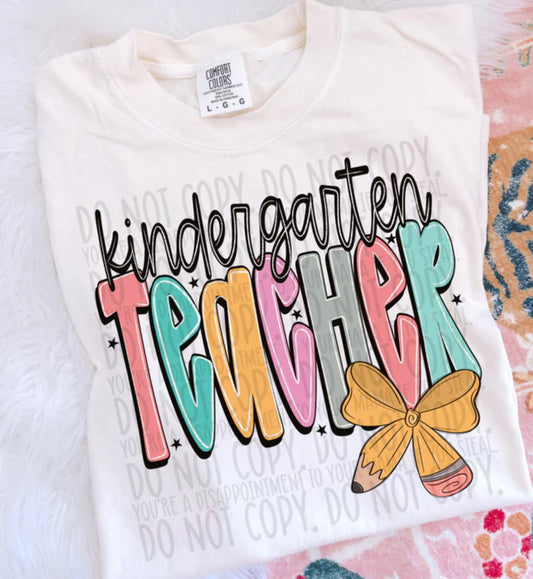 Teacher pencil bow tee/sweatshirt