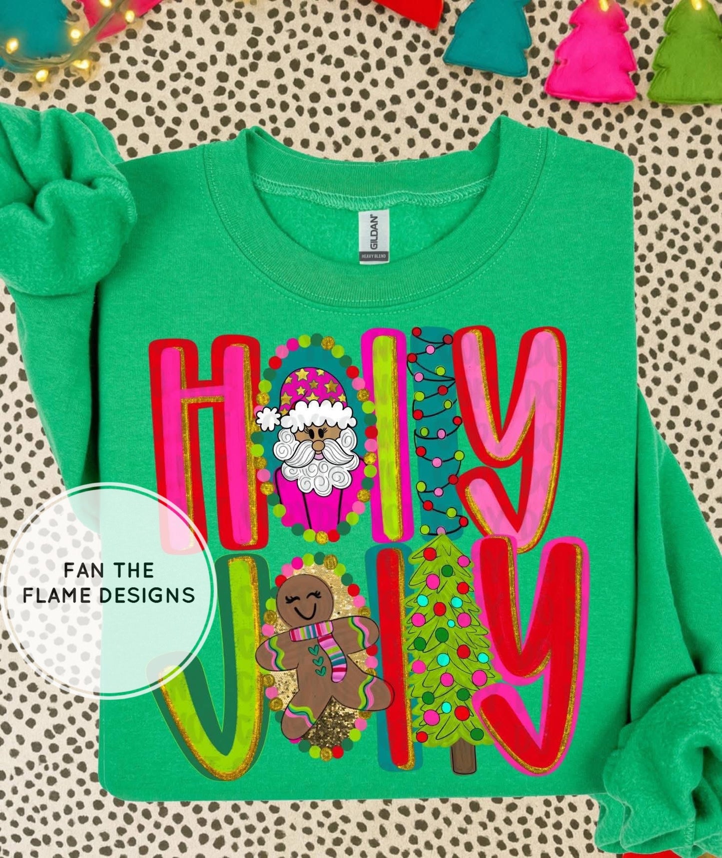 Holly Jolly with Santa Short/Long/Sweatshirt