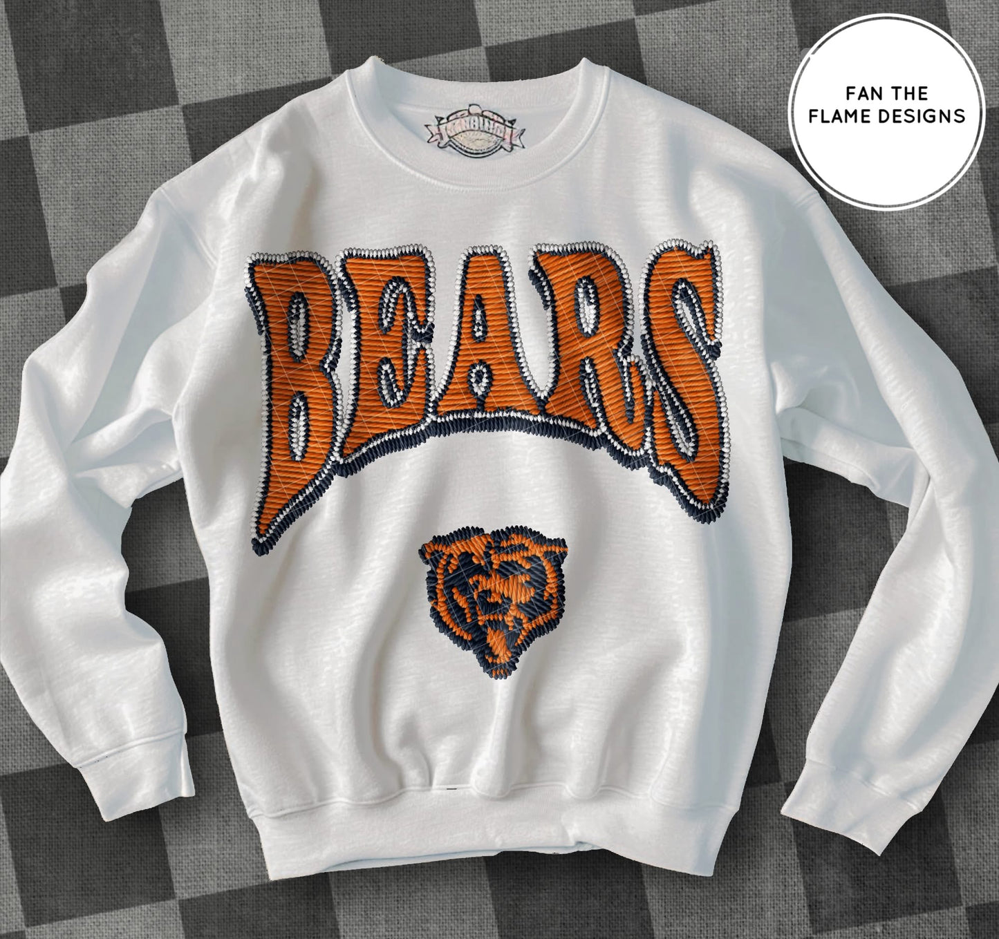 Faux Patch Football Team tee/sweatshirt