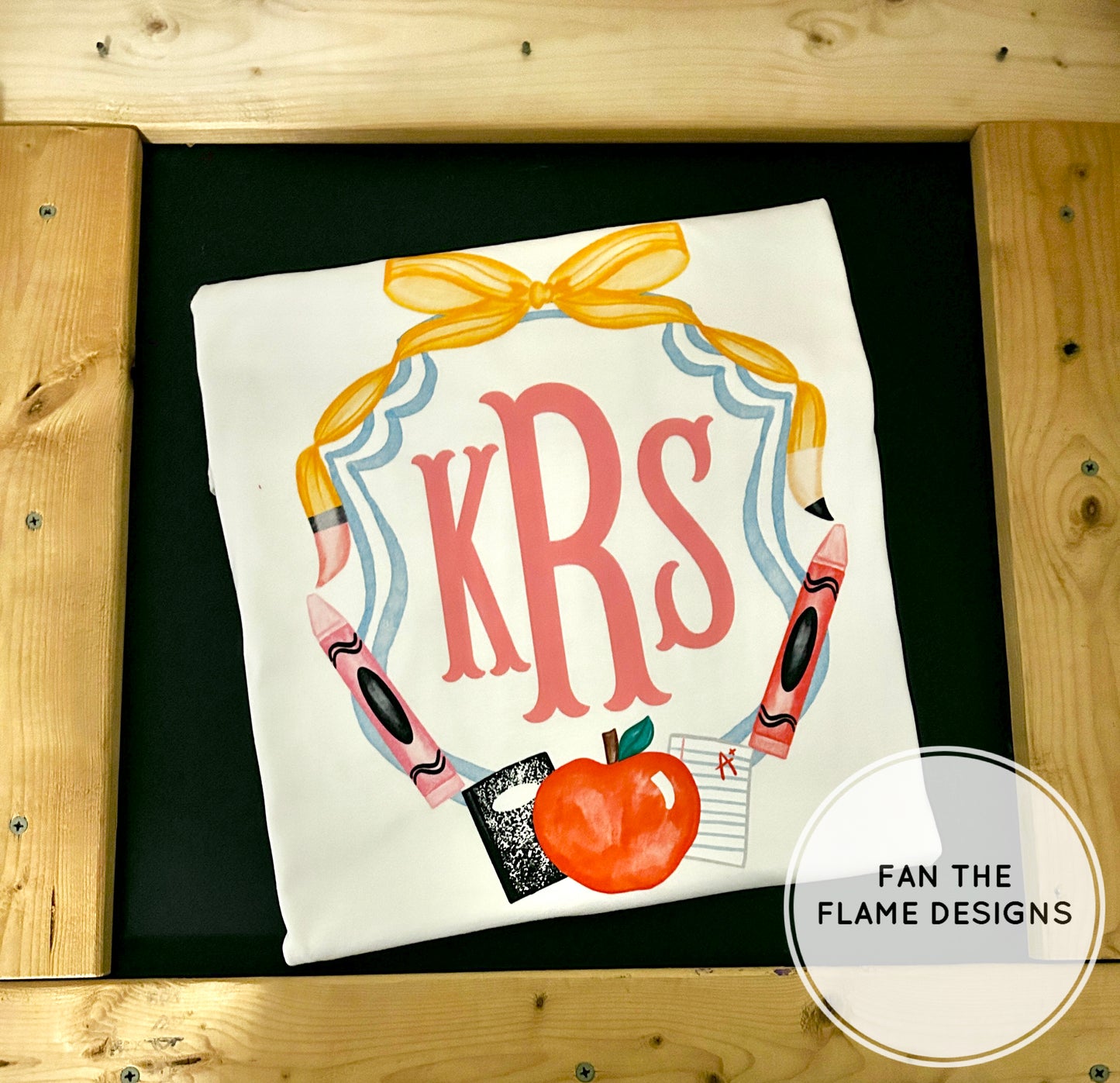 Girls School Crest with Pencil Bow