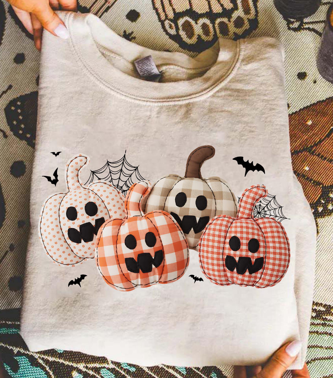 Happy Pumpkin Quad Tee/Sweatshirt