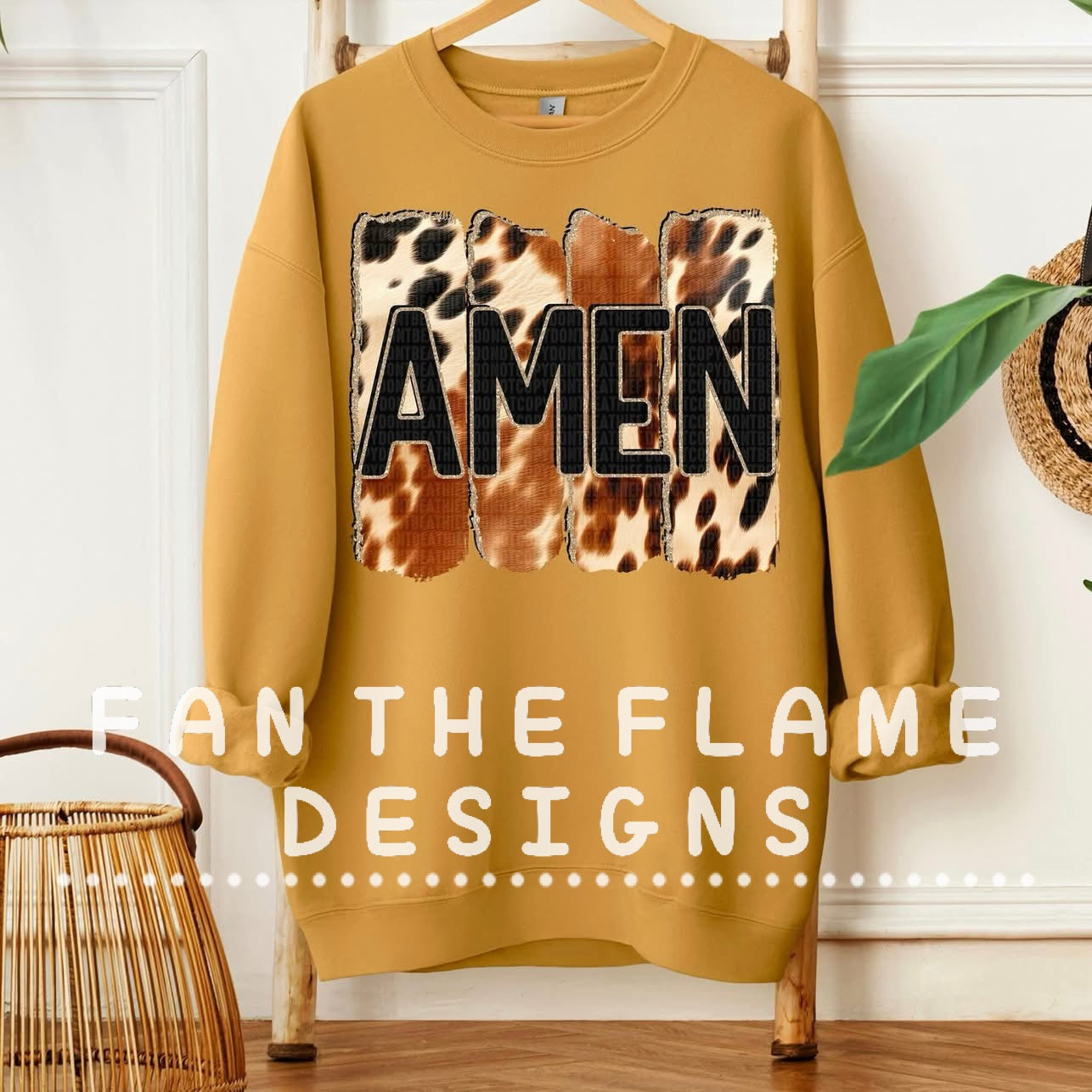 Amen cowhide Tee/Sweatshirt