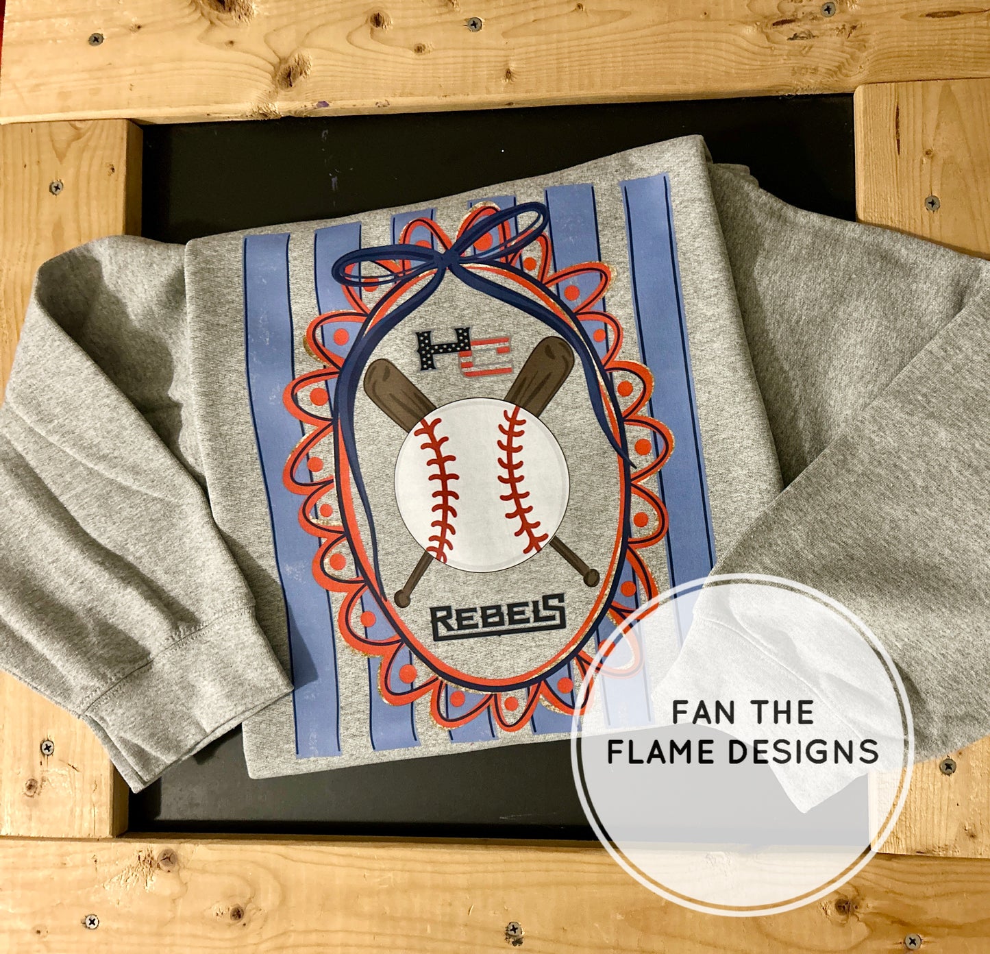 HC Rebels Baseball Design Short/Long/Sweatshirt