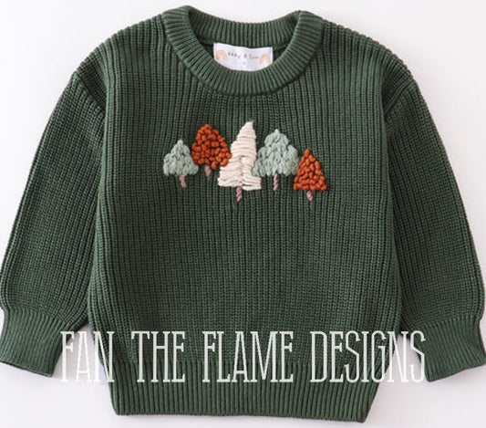 Handmade Green Christmas Tree Sweater