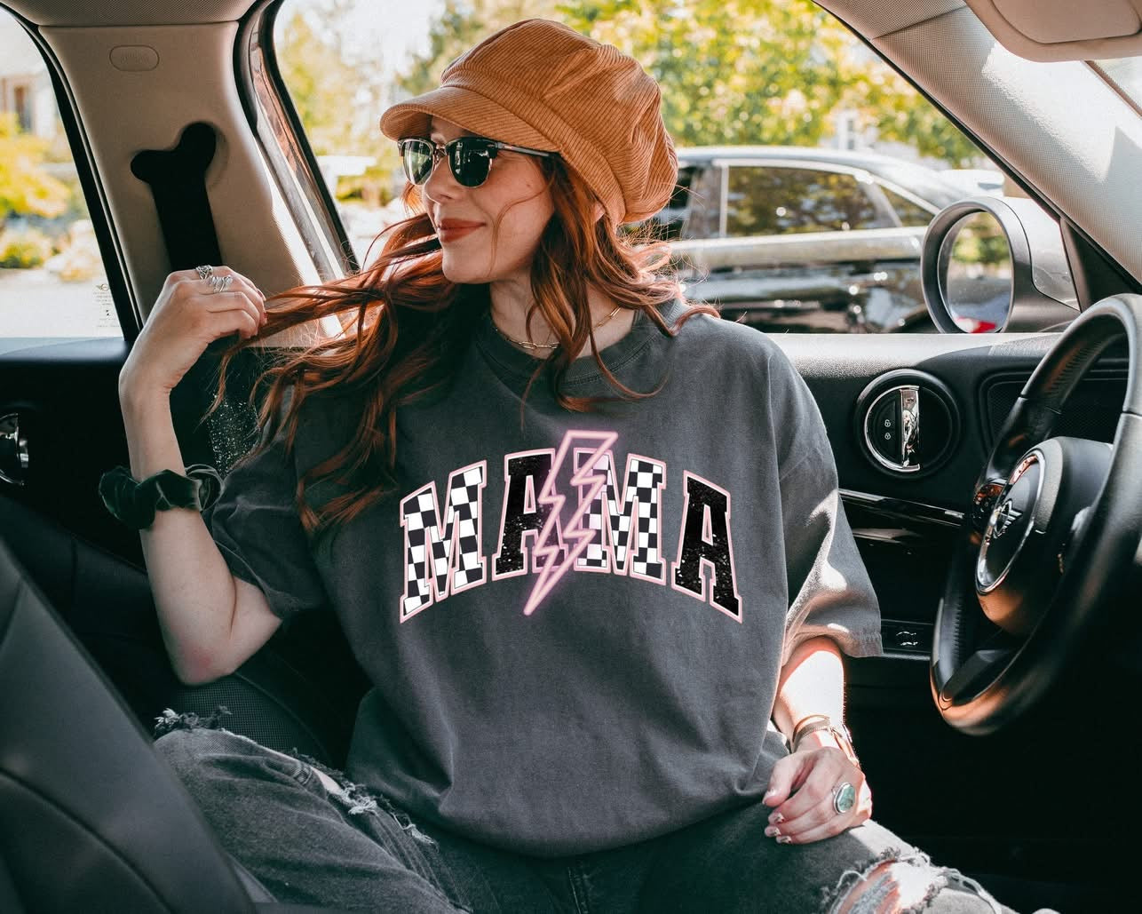 Mama lightning bolt tee/tank