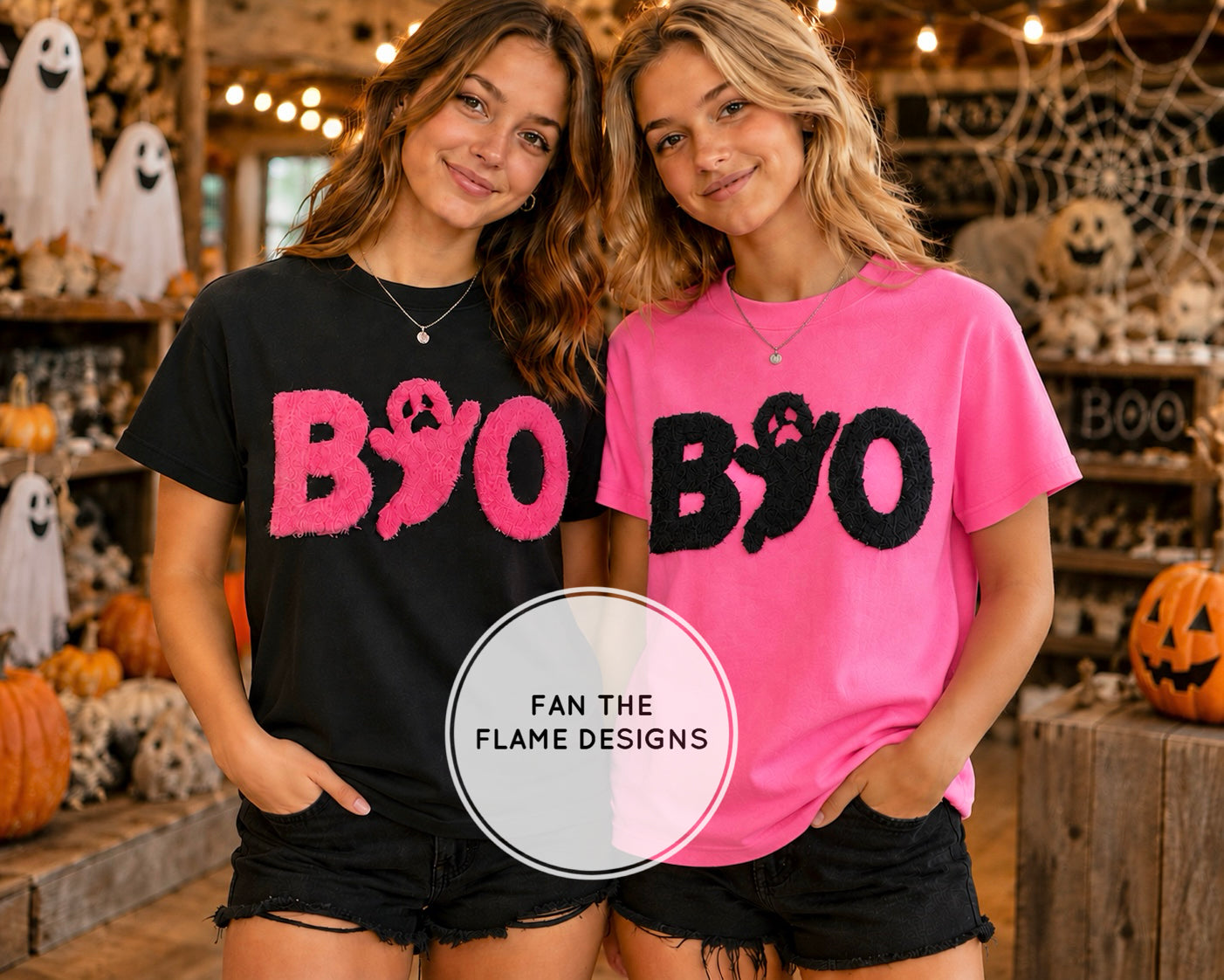 Fluffy Neon Pink Boo