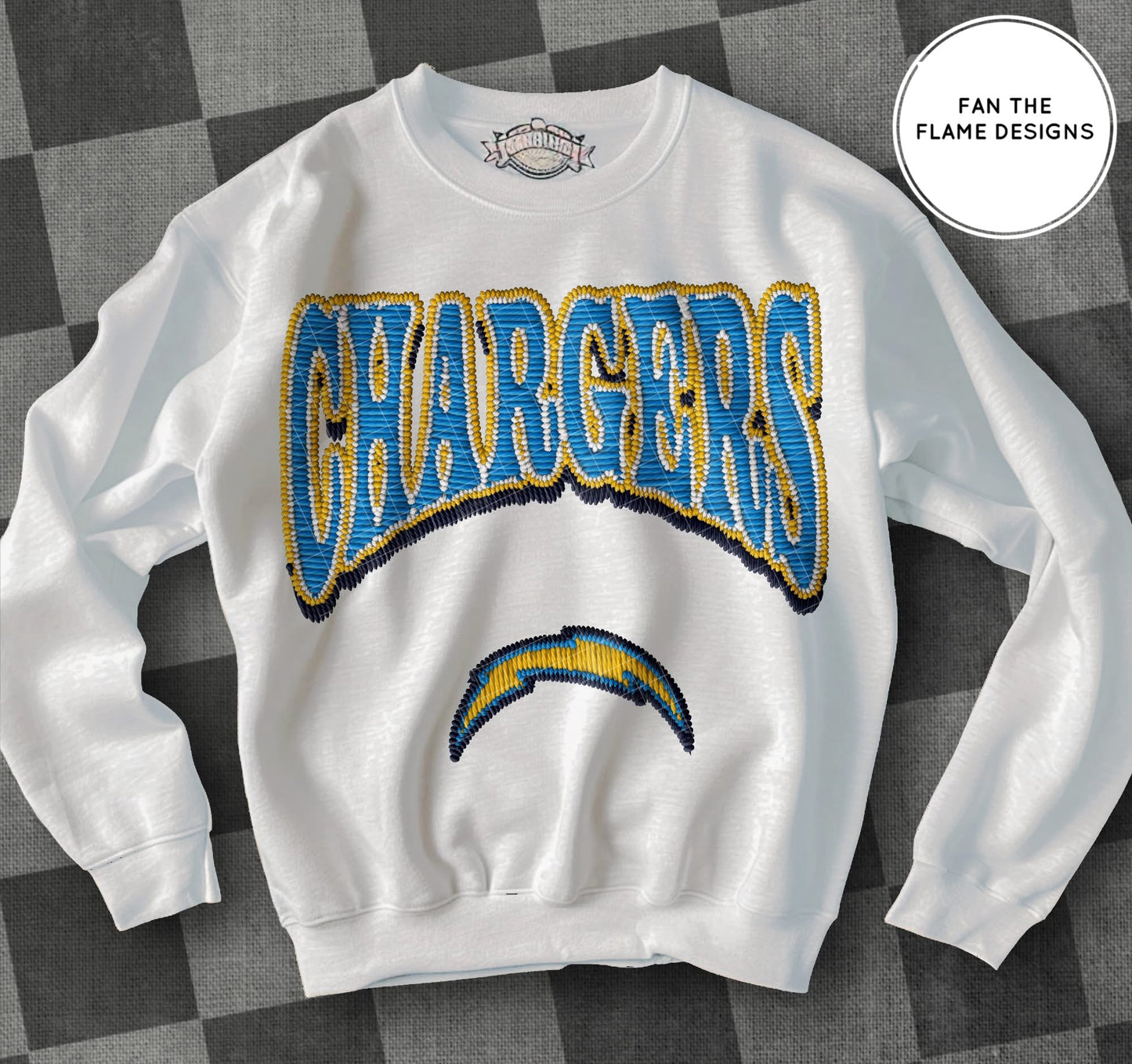 Faux Patch Football Team tee/sweatshirt
