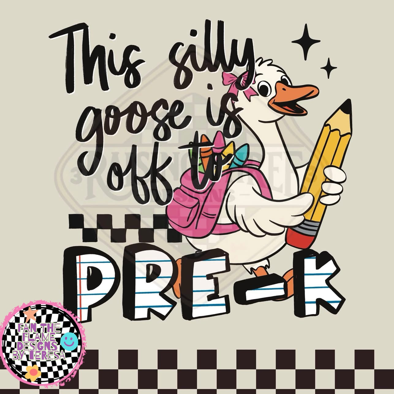 Silly Goose goes to school tee
