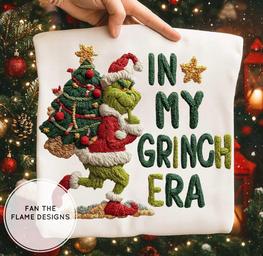 In my Grinch Era Faux Yarn Short/Long/Sweatshirt