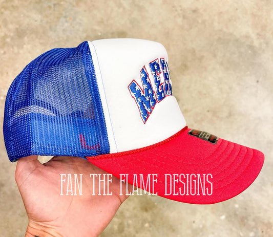 ‘Merica Embroidery Trucker Hat