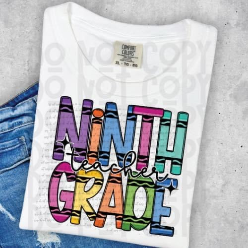 All Grade Level Teacher crayon tee/sweatshirt