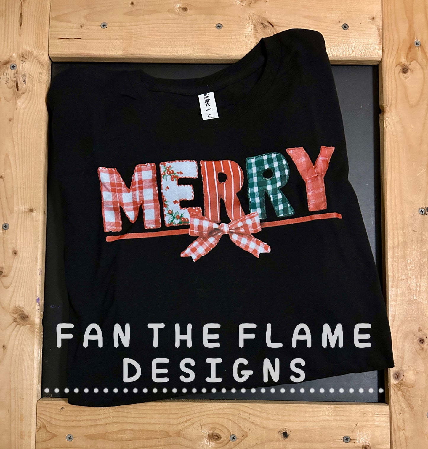 Patchwork Merry Short/Long Tee/Sweatshirt