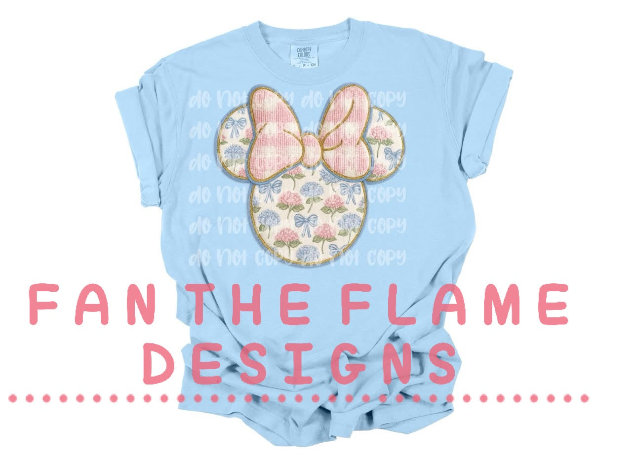 Gingham Min Ears with bows Tee/Sweatshirt