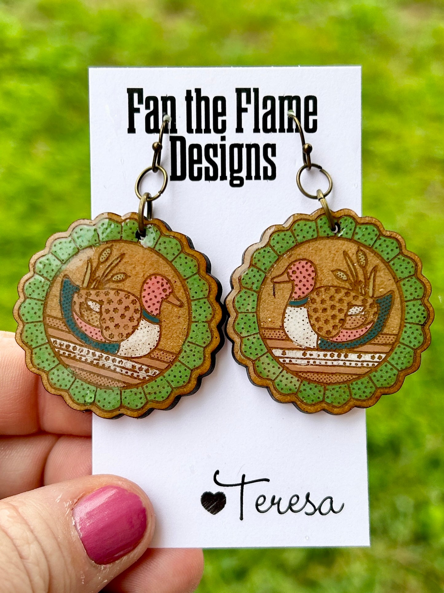 Duck Dangle Earrings