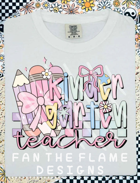 Grade Level Teacher with bows and pencils Tee/Sweatshirt