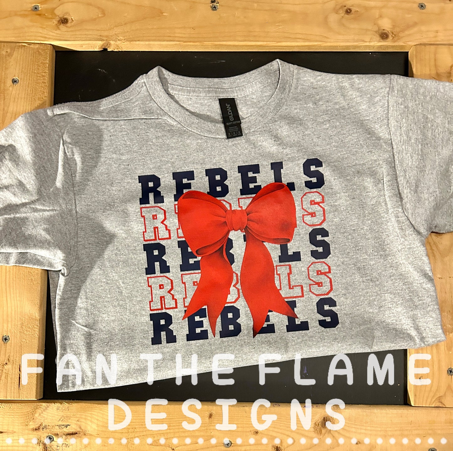 Stacked Rebels with bow Tee/Sweatshirt