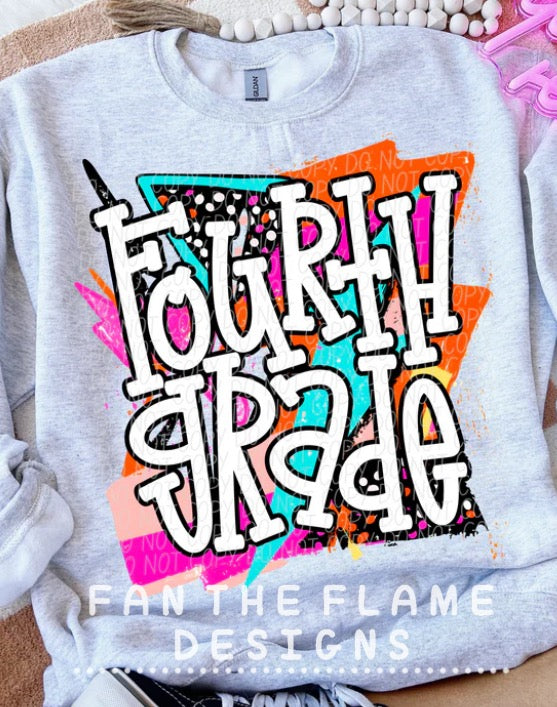 Bright Retro Grade Levels Tee/Sweatshirt