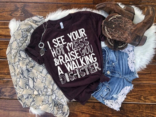 Raise you a walking disaster tee/tank