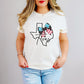 Patriotic Outline States with bow Tee