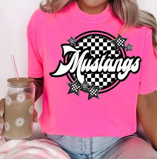 Checkered circle Mascots tee/sweatshirt