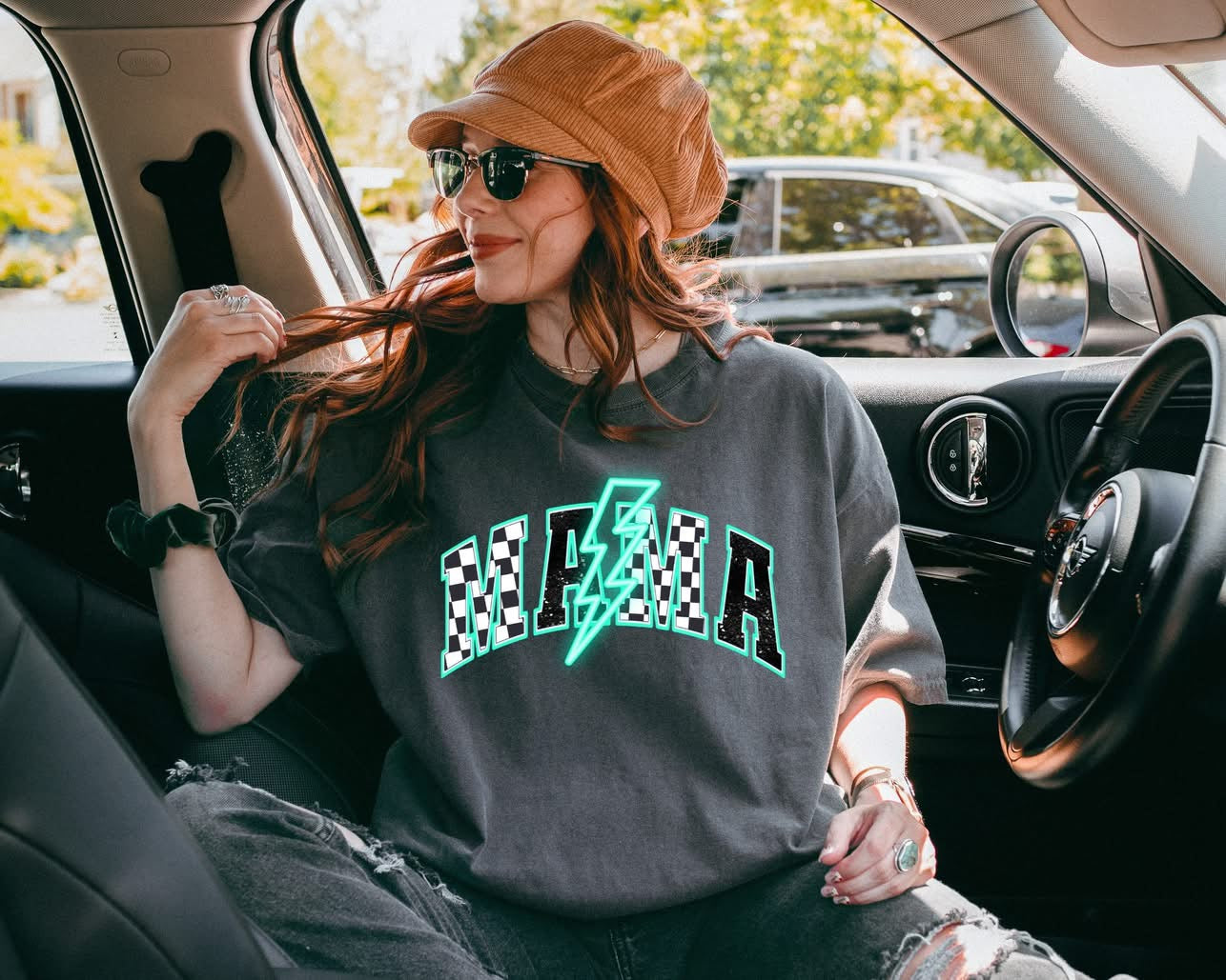 Mama lightning bolt tee/tank