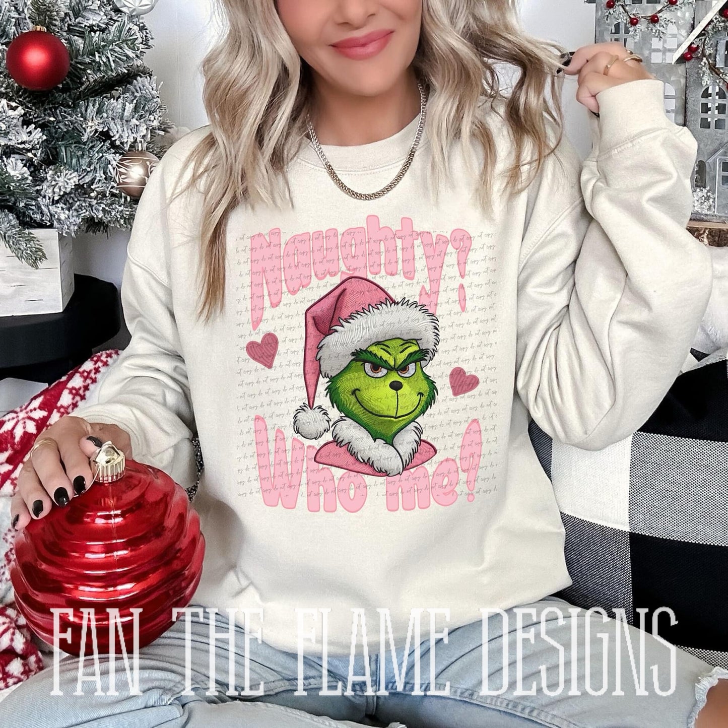 Naughty? Who Me? Grinch tee/sweatshirt