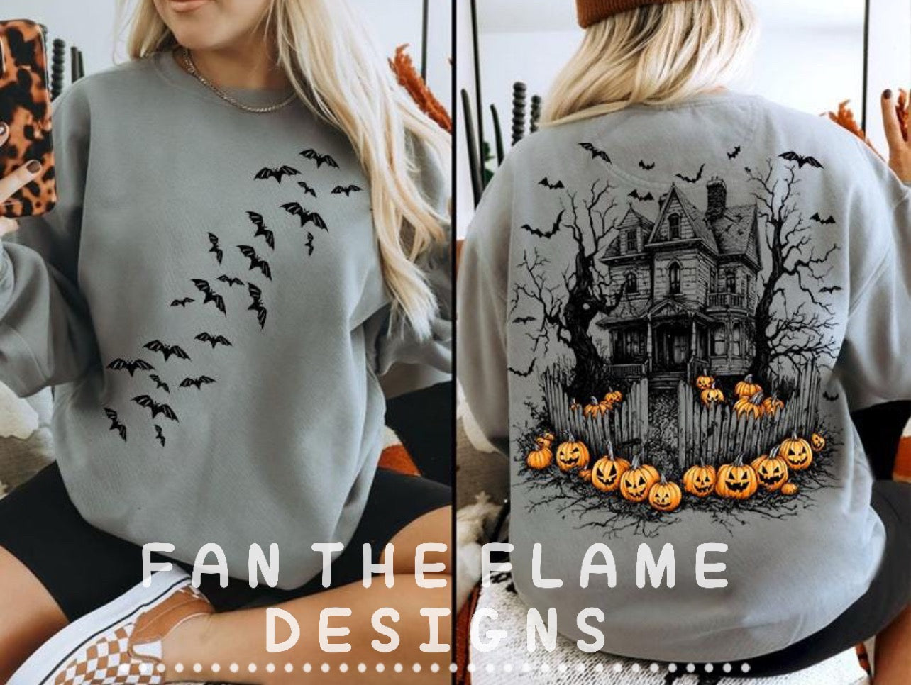 Spooky House with bats Tee/Sweatshirt