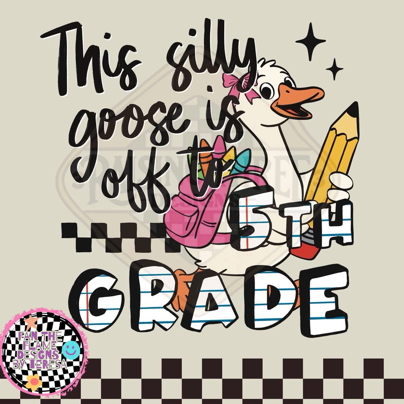 Silly Goose goes to school tee