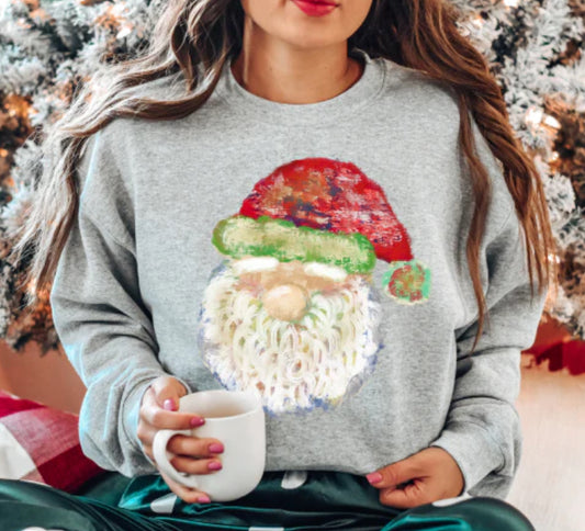 Watercolor Santa tee/sweatshirt