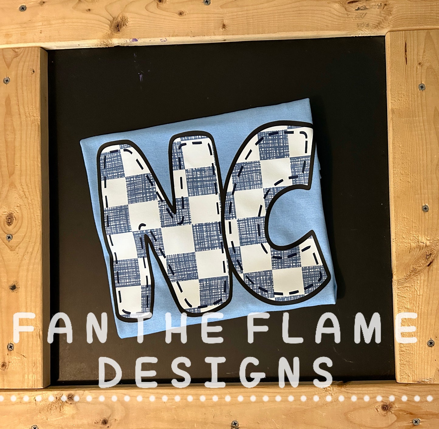 Team Bubble Stitch Distressed Checkered tee/tank