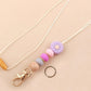 Daisy Silicone Beaded Name Tag Snap Lanyard