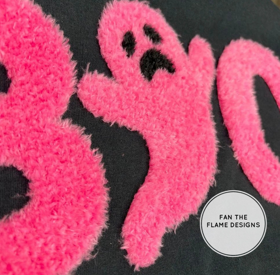 Fluffy Neon Pink Boo