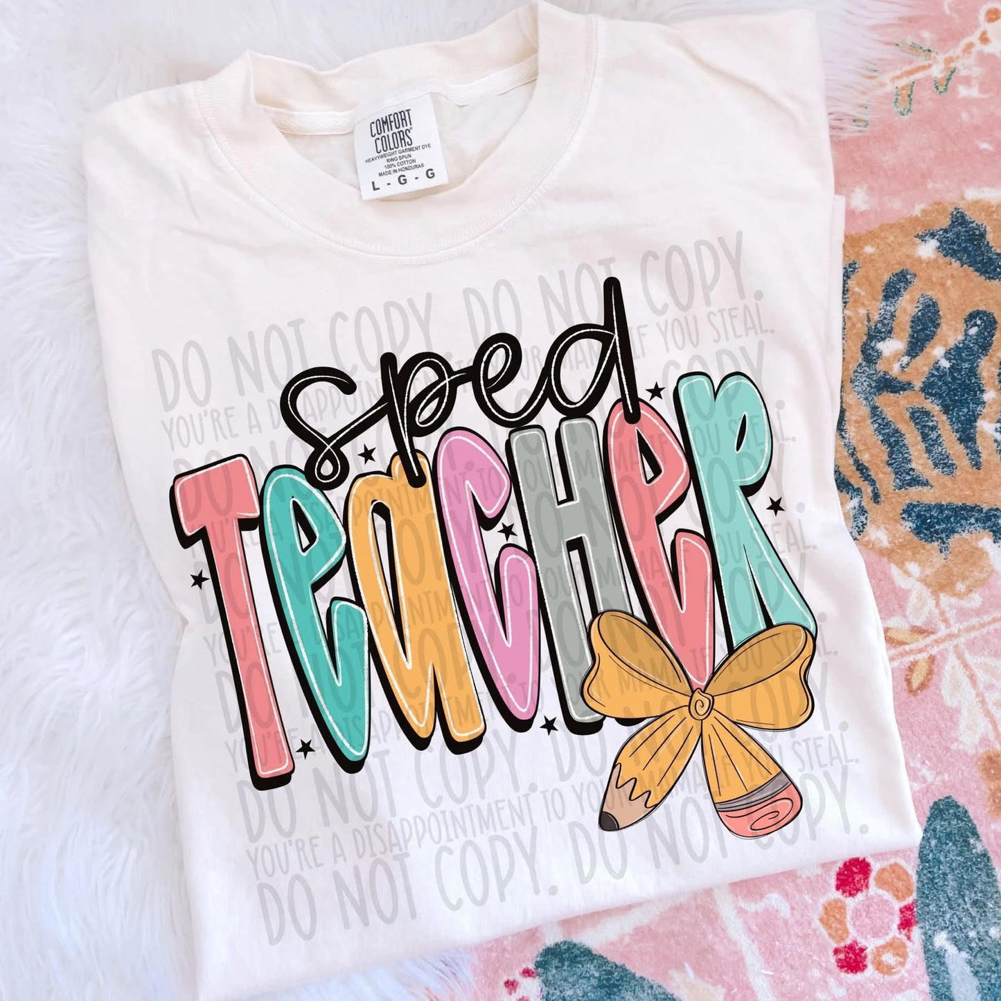Teacher pencil bow tee/sweatshirt