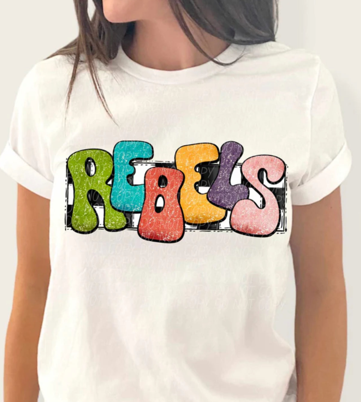 Multicolor Rebels with Checkered background Tee/Sweatshirt