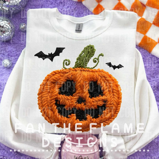 Faux yarn Jack O’Lantern Tee/Sweatshirt