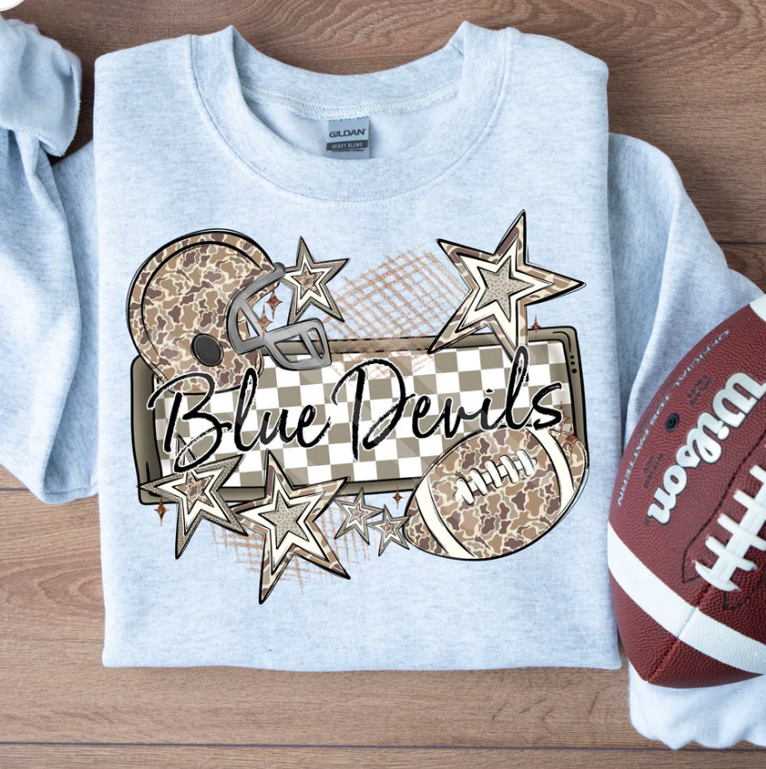 Mascots LEOPARD football frame and stars Tee/Sweatshirt