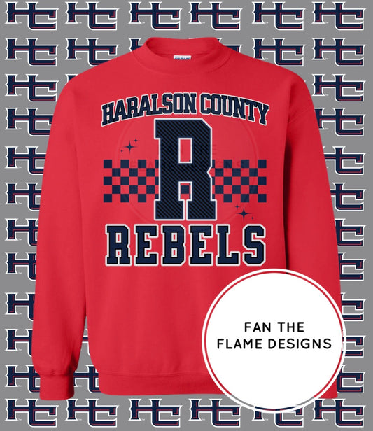 Haralson County Rebels Checkered Exclusive Short/Long/Sweatshirt