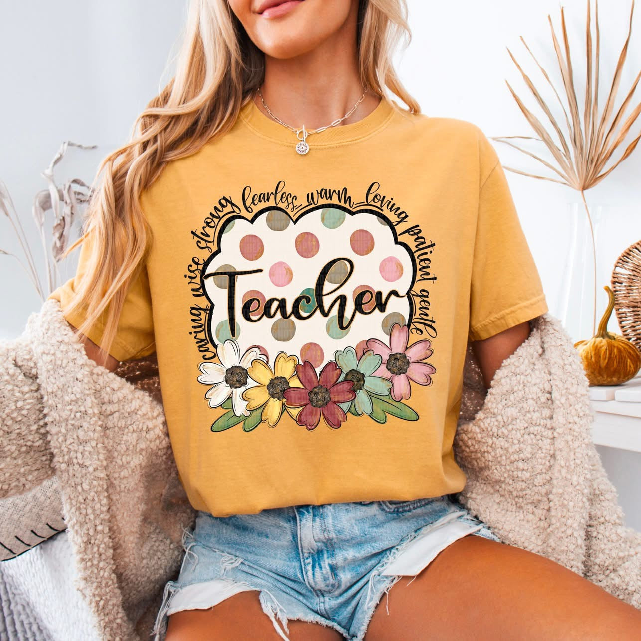 Flower & Polka Dot Names tee/sweatshirt