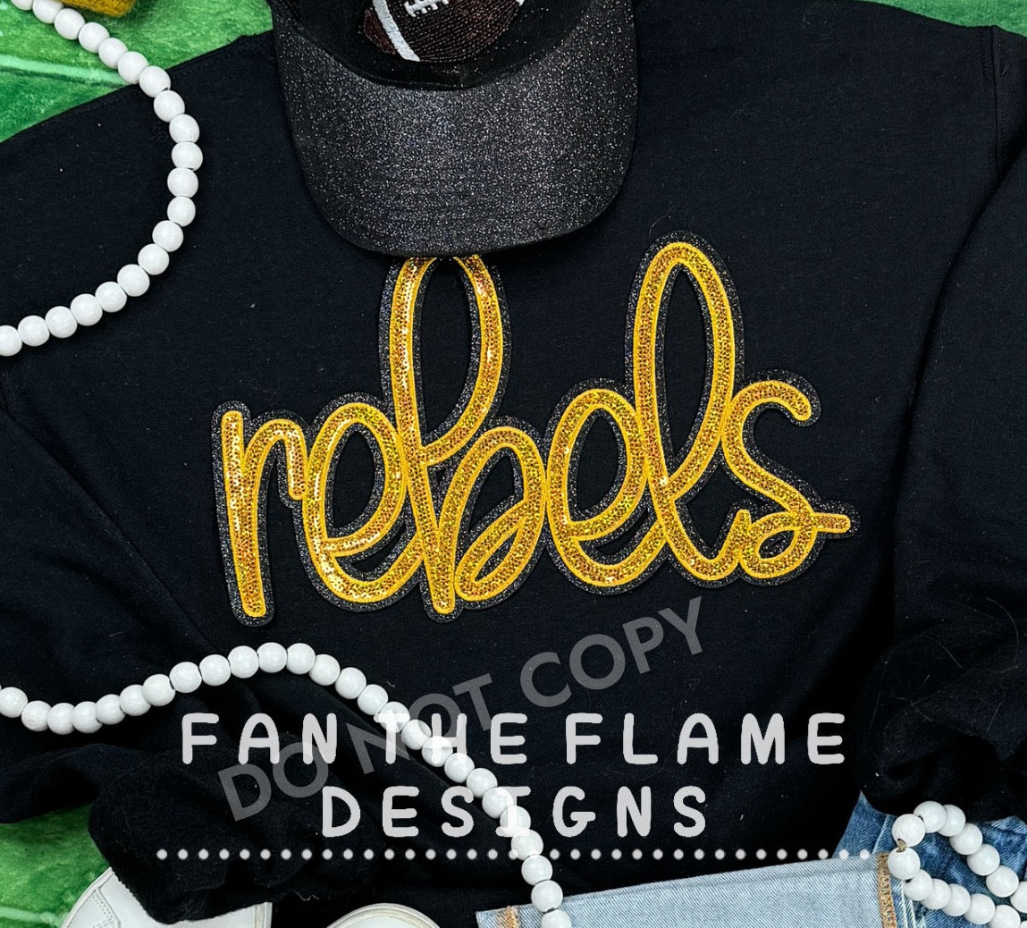 Rebels Gold Sequin Patch sweatshirt