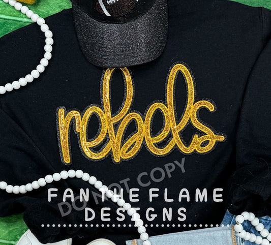 Rebels Gold Sequin Patch sweatshirt
