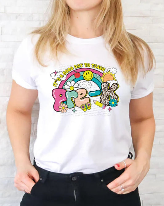 It’s a great day to teach retro rainbow tee/sweatshirt