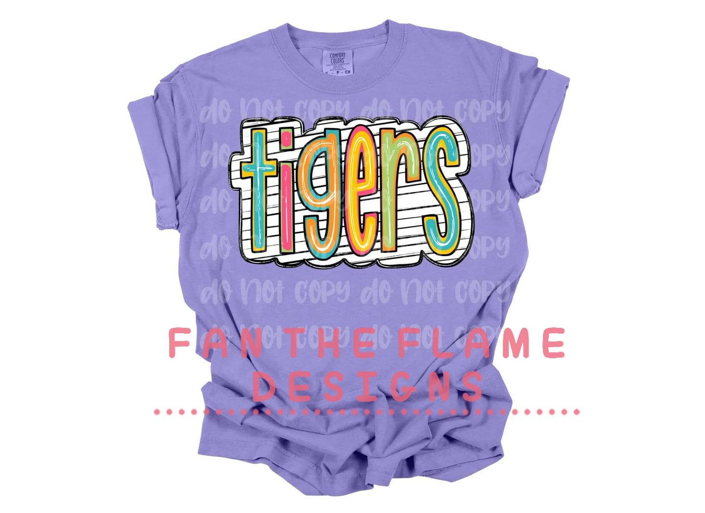 Colorful Scribble Striped Mascots tee/sweatshirt