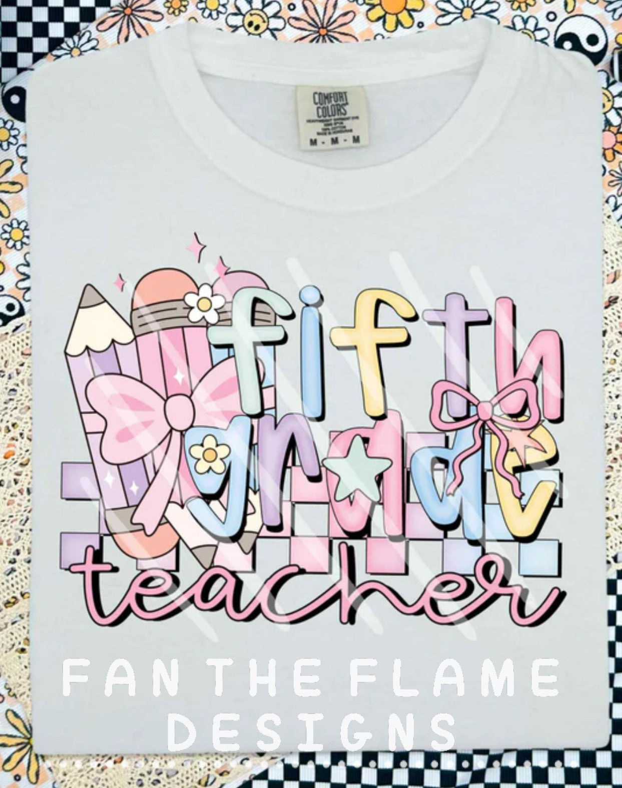 Grade Level Teacher with bows and pencils Tee/Sweatshirt