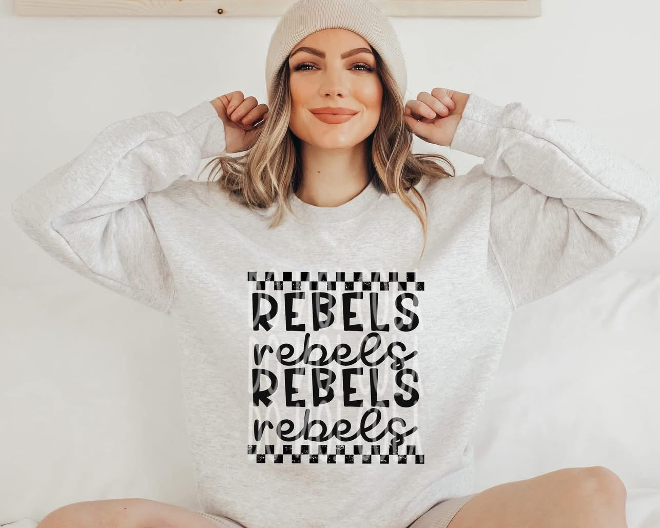 Checkered Mascots tee/sweatshirt