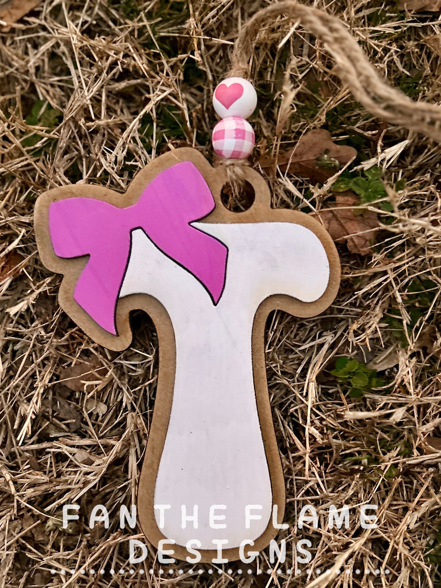 Bow Initial Car Charm